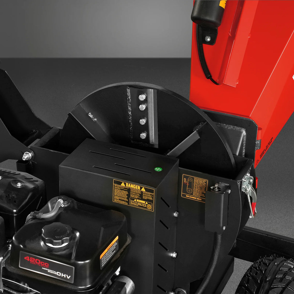 MechMaxx 5 inch E-start DUCAR 420cc 15hp Gasoline Engine Powered Disc Wood Chipper with Taillight ,  P4205