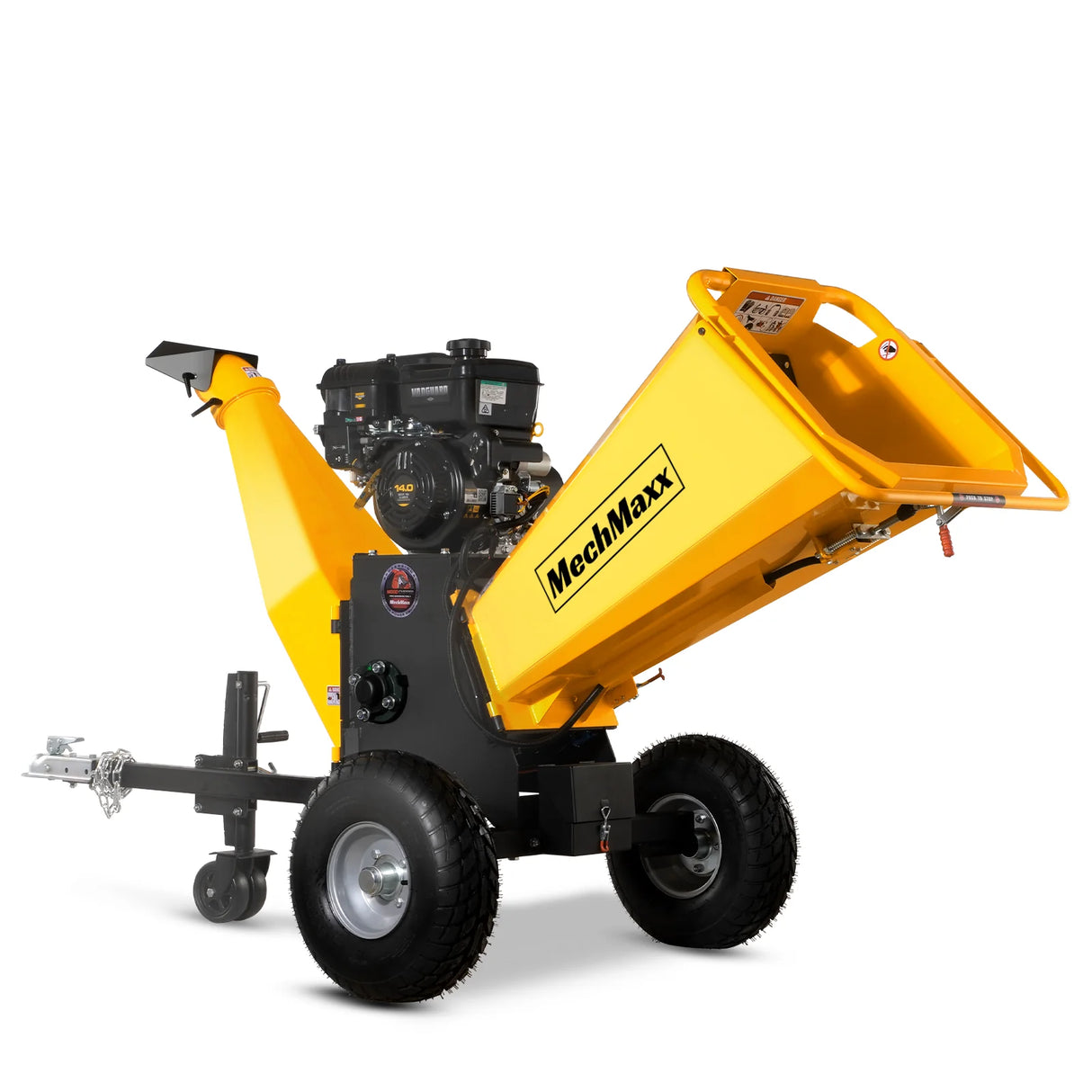 MechMaxx 6 inch E-start B&S VANGUARD 408cc 14hp Gasoline Engine Powered Drum Wood Chipper,   P4206