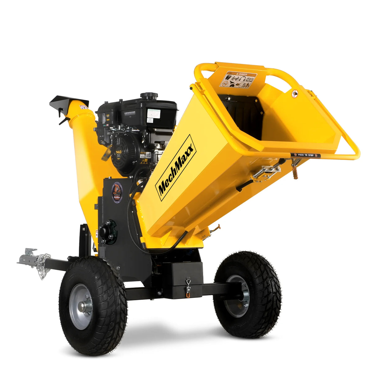 MechMaxx 6 inch E-start B&S VANGUARD 408cc 14hp Gasoline Engine Powered Drum Wood Chipper,   P4206