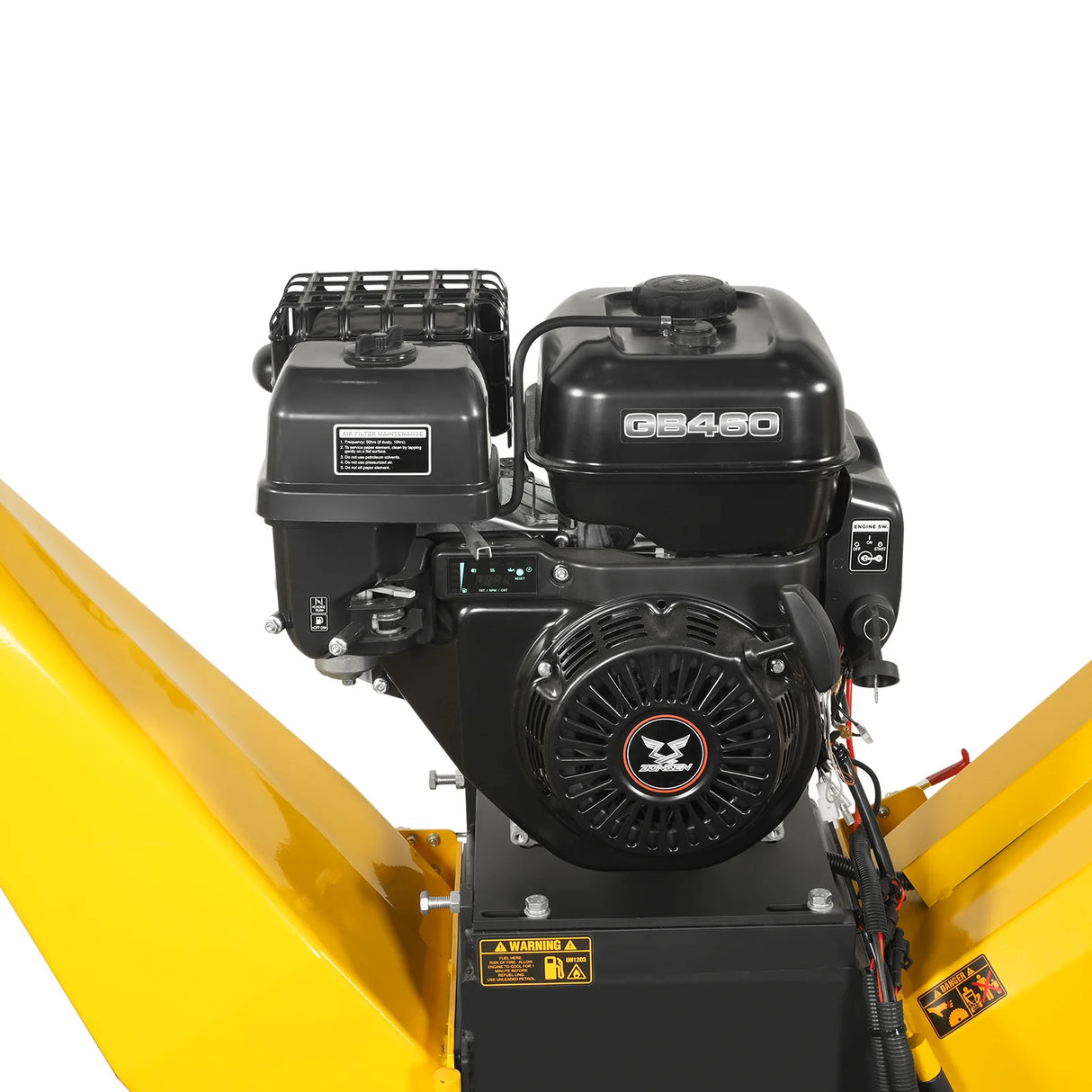 MechMaxx 6 inch E-start ZONSEN 459cc 15hp Gasoline Engine Powered Drum Wood Chipper,  P4206