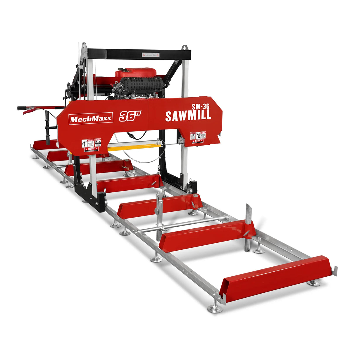 MechMaxx 36" MAX Portable Sawmill, 25HP 750cc ZONSEN V-Twin Engine, 36" Board Width, 20' Track Length, SM-36MAX