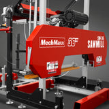 MechMaxx 36" MAX Portable Sawmill, 25HP 750cc ZONSEN V-Twin Engine, 36" Board Width, 20' Track Length, (10 x Blades Included), SM-36MAX