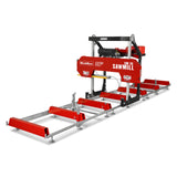 MechMaxx 36" MAX Portable Sawmill, 25HP 750cc ZONSEN V-Twin Engine, 36" Board Width, 20' Track Length, SM-36MAX