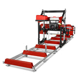 MechMaxx 36" MAX Portable Sawmill, 25HP 750cc ZONSEN V-Twin Engine, 36" Board Width, 20' Track Length, (10 x Blades Included), SM-36MAX